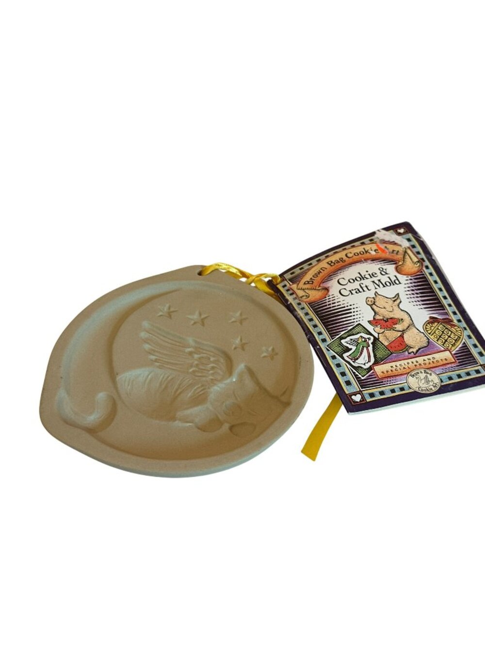 Brown Bag Cookie Art Kitten Moon Cookie & Craft Mold 1996 Hill Design USA